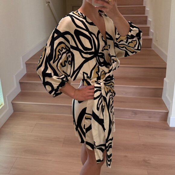 Eugenia Fernandez Wrap Mini Dress Size US XS - Picture 3 of 5